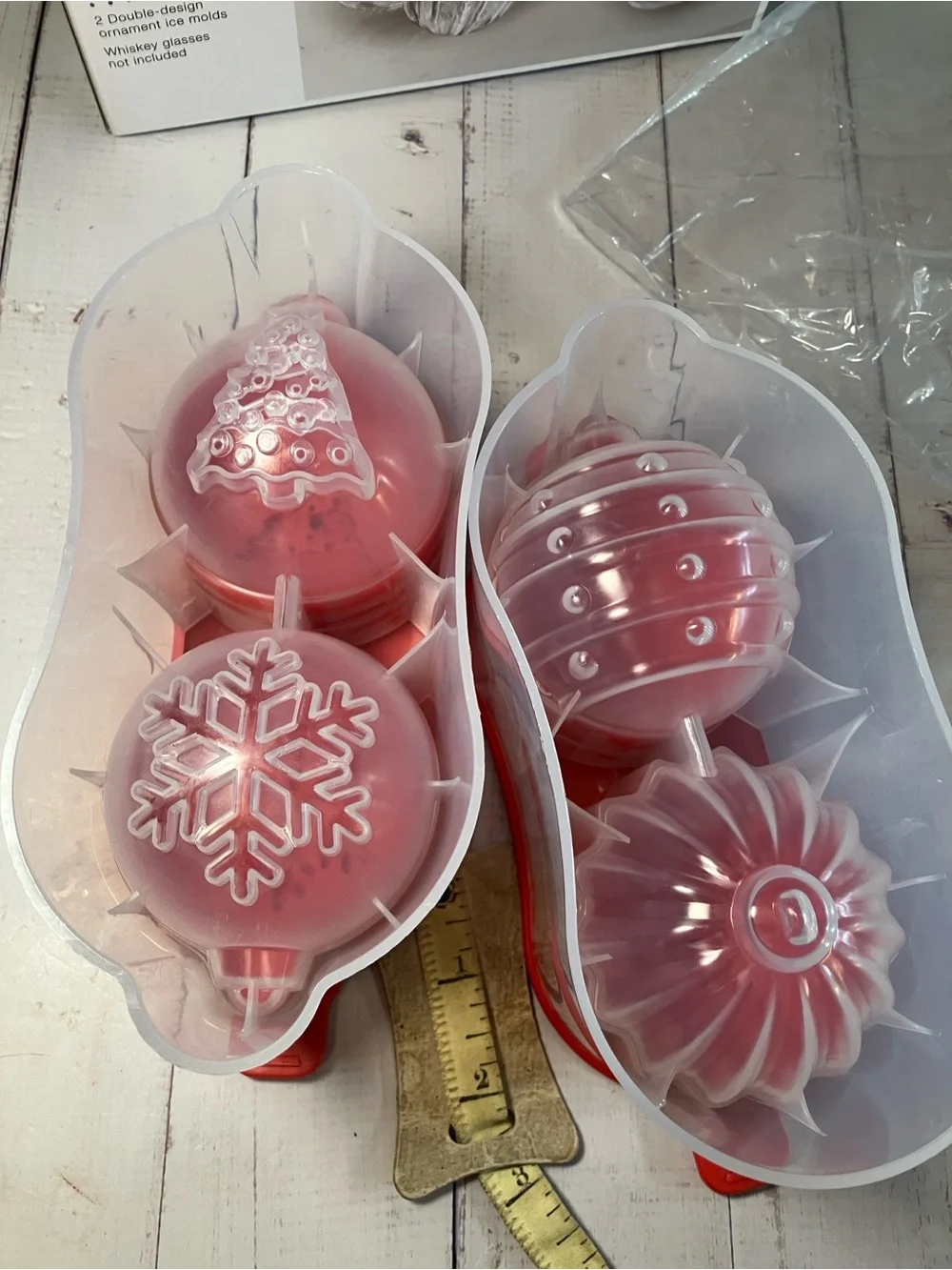 Brookstone Ornament Ice Mold Set Open Box Christmas Spheres Holiday